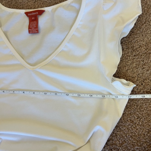 Sundance Boho Linen Tiered Maxi Flutter Sleeve Dress - Picture 9 of 10